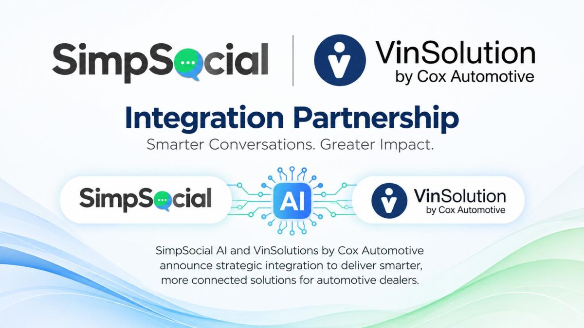 SimpSocial and VinSolutions Announce Integration Partnership to Bring Agentic AI to Dealerships